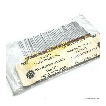 30K 1/4W 5% RESISTORS ALLEN BRADLEY RCR07G303JS QTY:50