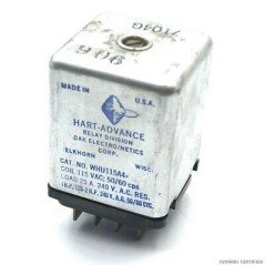 25A 240V WHU115A4 RELAY INDUSTRIAL COIL 115VAC HART ADVANCE