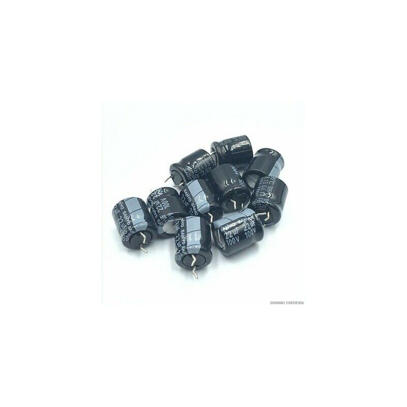 Sanyo Electrolytic Capacitors 22UF 100V [QTY:10]