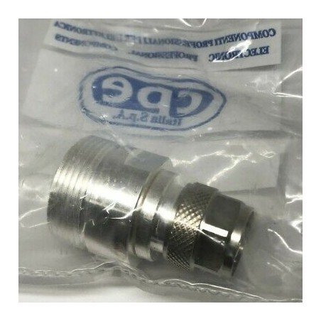 7/16 F - N TYPE M SILVER PLATED COAXIAL ADAPTER CPE ITALY