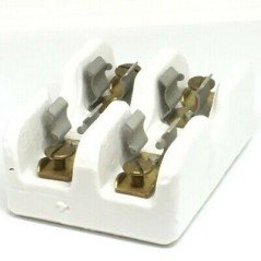 DOUBLE FUSE SOCKET FOR 14.3mm x 50.8mm FUSE SIZE PORCELAIN