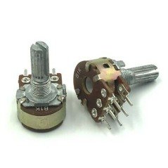 1K 1KOHM DUAL SECTION LINEAR POTENTIOMETER QTY:2