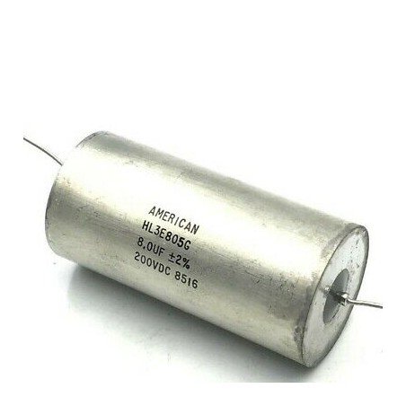 8UF 200V 2% AXIAL CAPACITOR METALLIZED HL3E805G AMERICAN