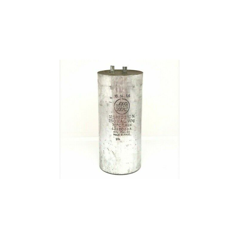 12.5UF 250VAC PAPER IN OIL MOTOR RUN CAPACITOR DUCATI