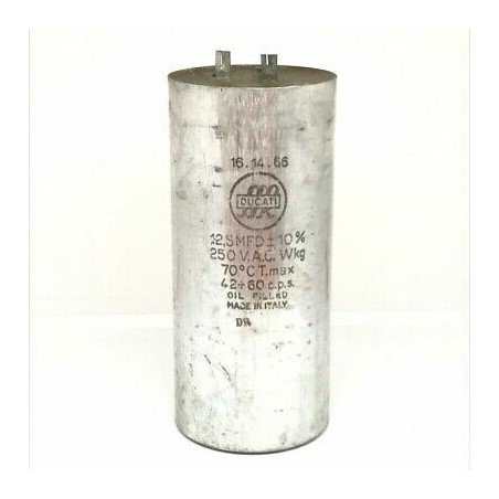 12.5UF 250VAC PAPER IN OIL MOTOR RUN CAPACITOR DUCATI