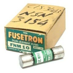 10A 250V FNM10 DUAL ELEMENT FUSE BUSSMAN FUSETRON
