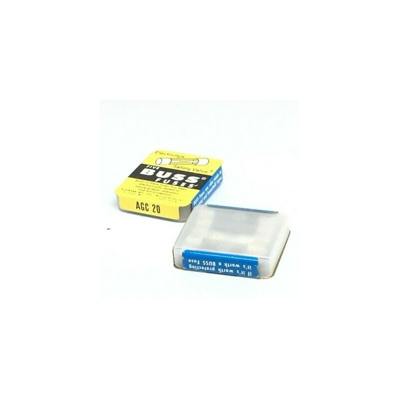 20A 250V AGC20 FAST ACTING FUSE BUSSMANN FUSETRON QTY:5