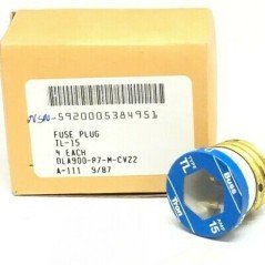 15A 125V TL15 TIME DELAY PLUG FUSE BUSSMANN FUSETRON