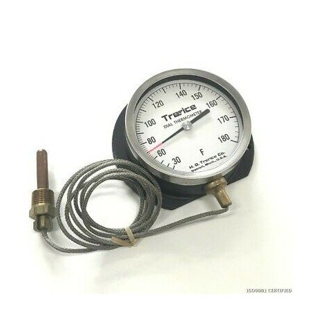 0-180F 4+1/2" V80341 DIAL THERMOMETER INDUSTRIAL THERICE