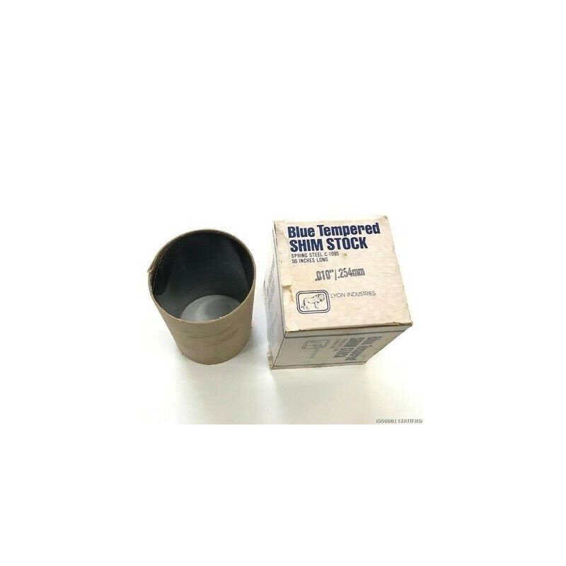 C-1095 Lyon Industries Blue Tempered Shim Stock .010" .254mm 50INCH