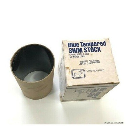 C-1095 Lyon Industries Blue Tempered Shim Stock .010" .254mm 50INCH