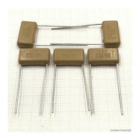 0.33UF 100V POLYESTER CAPACITORS ITT QTY:5