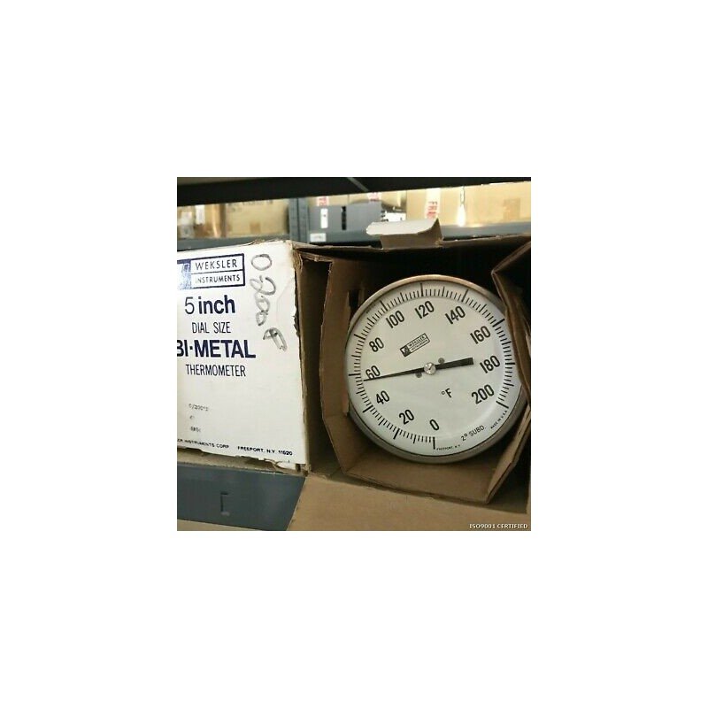 Weksler BI-Metal Industrial Thermometer 0-200F 5 Inch