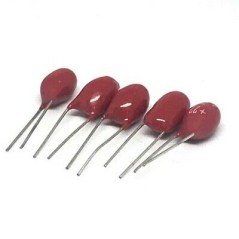 3.3uF 25V RADIAL DIP TANTALUM CAPACITOR KEMET  QTY:5