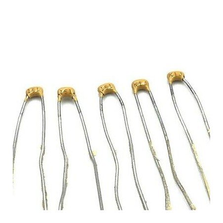 0.15NF 150PF 100V RADIAL CERAMIC DISC CAPACITOR QTY:5