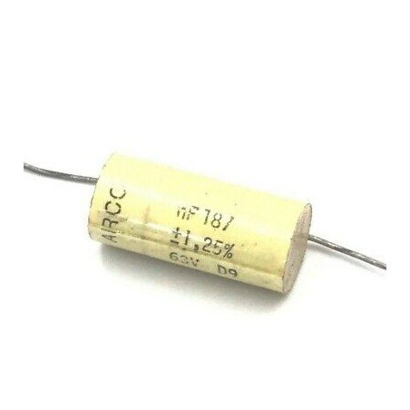 0.187UF 187NF 1.25% 63V AXIAL CAPACITOR ARCOTRONICS