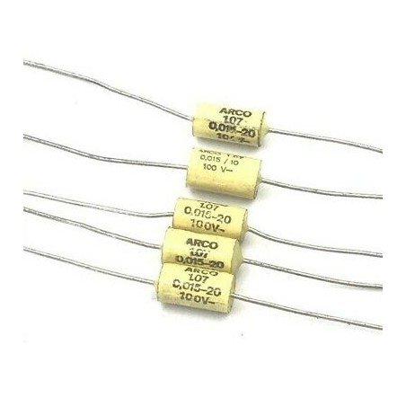 0.015UF 15NF 20% 100V AXIAL CAPACITOR ARCOTRONICS QTY:5