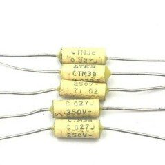 0.027UF 27NF 5% 250V AXIAL CAPACITOR CTM3A ATES QTY:5