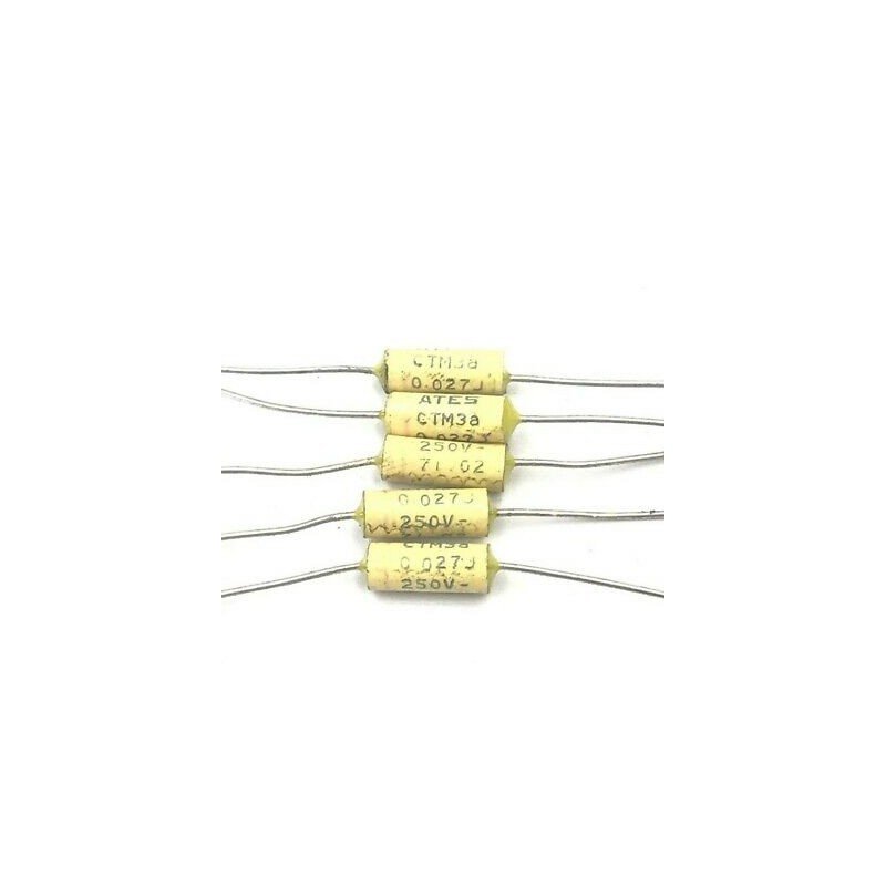 0.027UF 27NF 5% 250V AXIAL CAPACITOR CTM3A ATES QTY:5