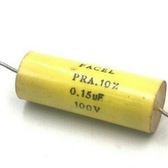 0.15UF 150NF 100V 10% AXIAL POLYPROPYLENE CAPACITOR FACEL