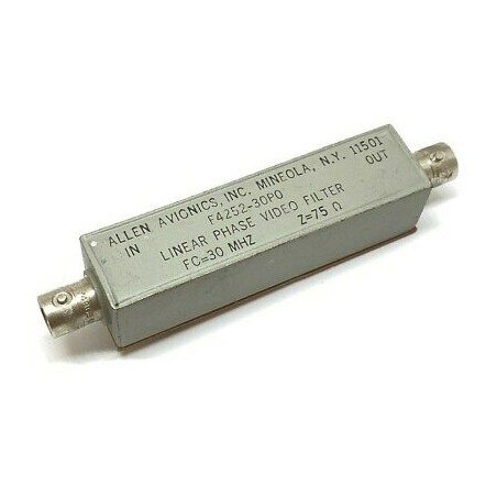 30MHZ 75OHM BNC LINEAR PHASE VIDEO FILTER F4252-30P0