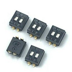 100MA 24V 2POSITION 1825059-1/ADF02S04 SWITCH SLIDE DIP SPST QTY:5