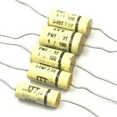 1UF 1000NF 100V AXIAL CAPACITOR PMT/2T ITT QTY:5