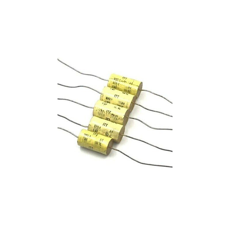 1UF 1000NF 160V AXIAL CAPACITOR MPT-1 ITT QTY:5