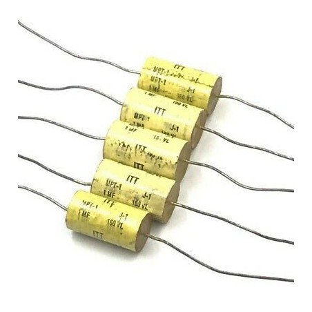 1UF 1000NF 160V AXIAL CAPACITOR MPT-1 ITT QTY:5