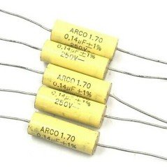 0.14UF 140NF 250V 1% AXIAL CAPACITOR ARCOTRONICS QTY:5