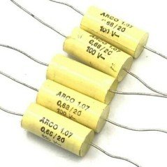 0.68UF 680NF 100V AXIAL CAPACITOR ARCOTRONICS QTY:5