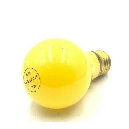 60W 130V YELLOW BUG LAMP LIGHT BULB A19 QTY:2