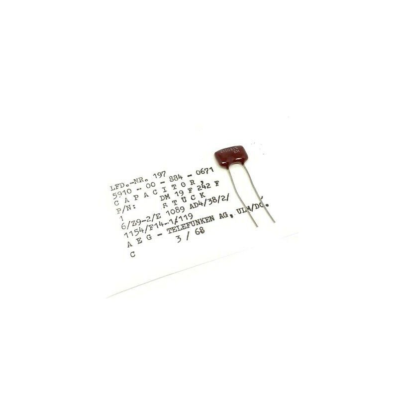 2400PF 500V 1% SILVER MICA CAPACITOR TELEFUNKEN AEG