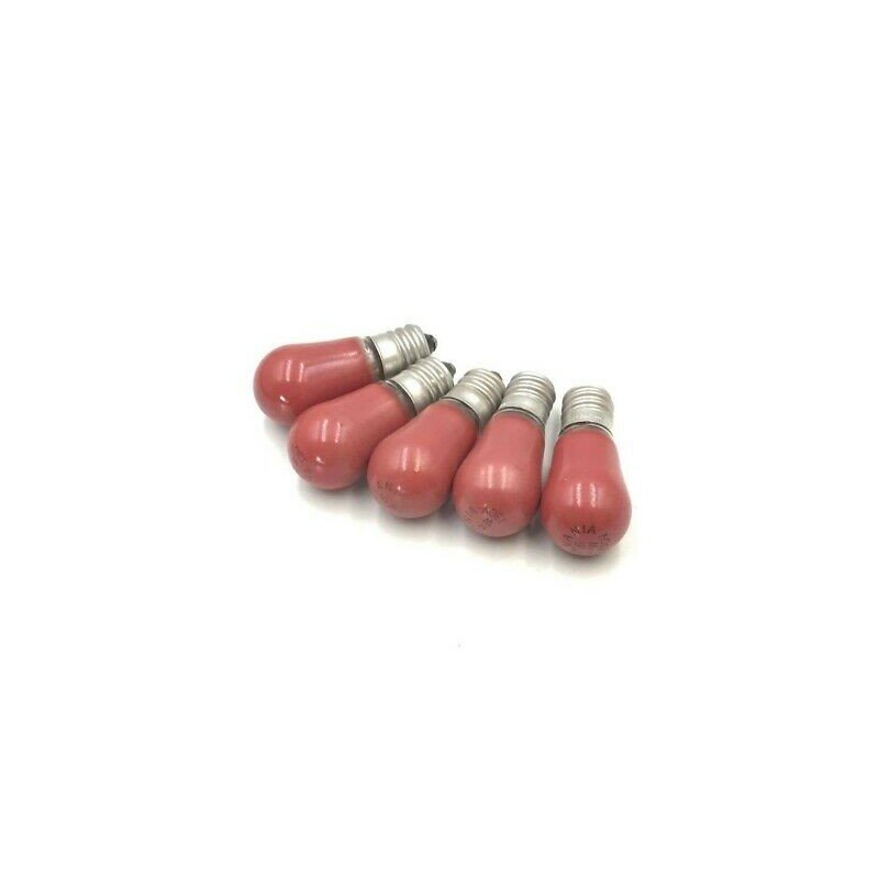 SYLVANIA 6W 130V S6 RED LAMP BULB QTY:5