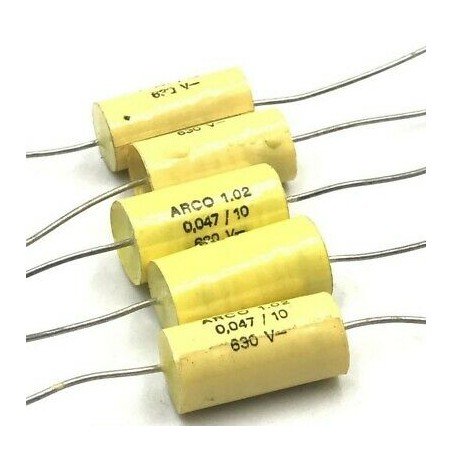 0.047UF 47NF 630V AXIAL POLYPROPYLENE CAPACITOR ARCOTRONICS QTY:5