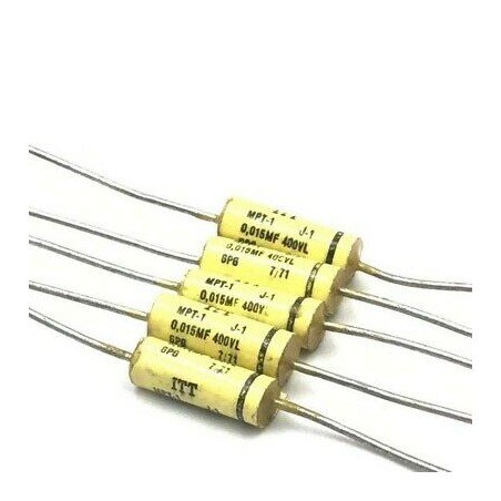 0.015UF 15NF 400V AXIAL POLYPROPYLENE CAPACITOR ITT QTY:5