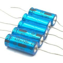 470UF 25V AXIAL ELECTROLYTIC CAPACITOR RICHMOND QTY:5