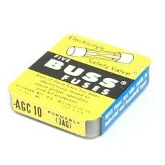 10A 250V AGC10 FAST ACTING FUSE BUSSMANN FUSETRON QTY:5