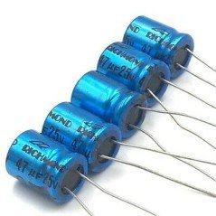 47UF 25V RADIAL ELECTROLYTIC CAPACITOR RICHMOND QTY:5