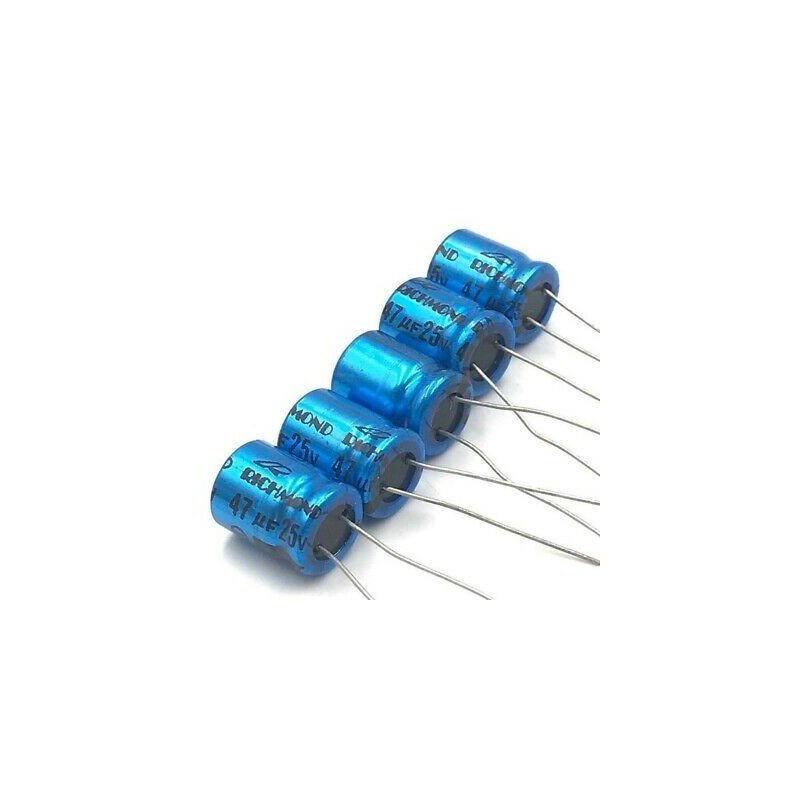 47UF 25V RADIAL ELECTROLYTIC CAPACITOR RICHMOND QTY:5