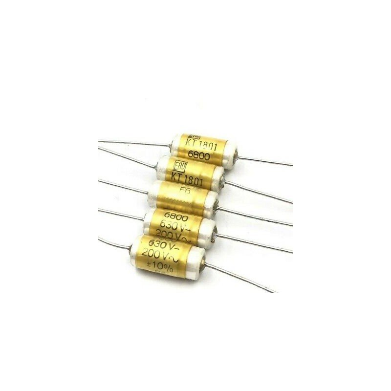 6.8NF 6800PF 10% 630V 200VAC AXIAL CAPACITOR ERO QTY:5