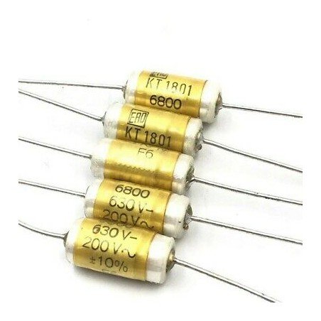 6.8NF 6800PF 10% 630V 200VAC AXIAL CAPACITOR ERO QTY:5