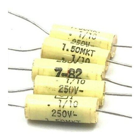 0.1UF 100NF 250V AXIAL CAPACITOR ARCOTRONICS QTY:5