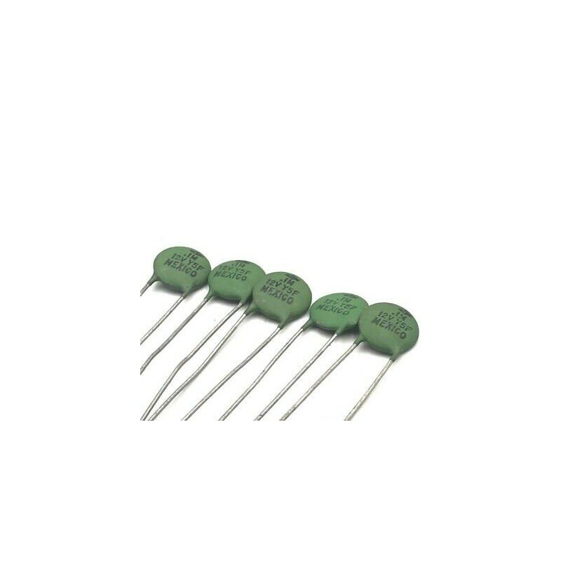 0.1UF 100NF 12V RADIAL CERAMIC DISC CAPACITOR QTY:5