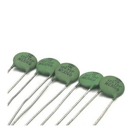 0.1UF 100NF 12V RADIAL CERAMIC DISC CAPACITOR QTY:5