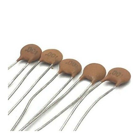 0.001UF 1NF 50V RADIAL CERAMIC DISC CAPACITOR QTY:5