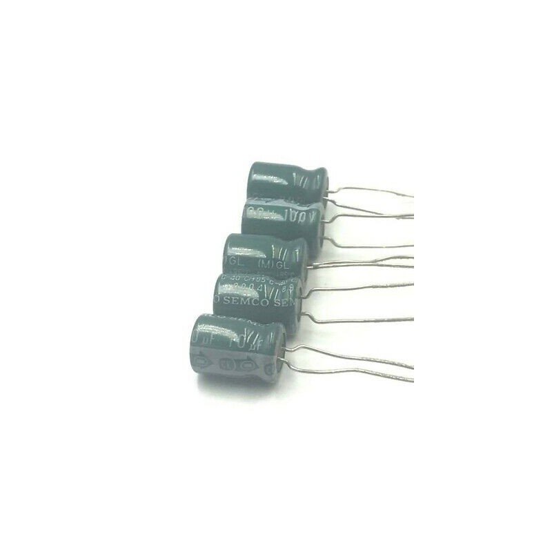10UF 100V RADIAL ELECTROLYTIC CAPACITOR SEMCO QTY:5