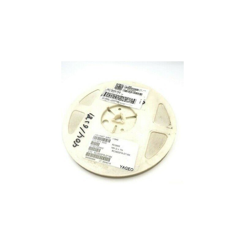 16KOHM 16K 1% 0.1W SMD/SMT RESISTOR RC0805FR-0716K YAGEO QTY:100