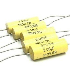 2.08UF 2080NF 160V 5% AXIAL POLYPROPYLENE FILM CAPACITOR SPC FACEL QTY:5