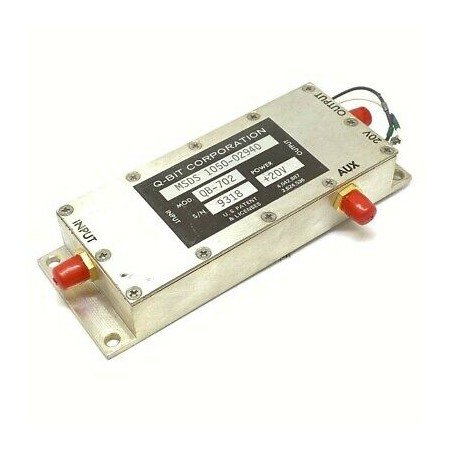 100-800MHZ G: 33DB (FLAT +-2DB) SMA 20V MICROWAVE AMPLIFIER QB-702 Q-BIT CORP